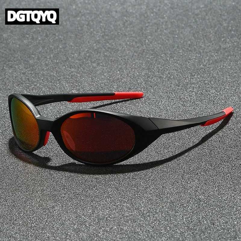DGTQYQ 2026 Outdoor Sports Polarized Sunglasses Women Men Unisex Oval Glasses Reflective Mirrored Lens Color Patchwork Shades S260304