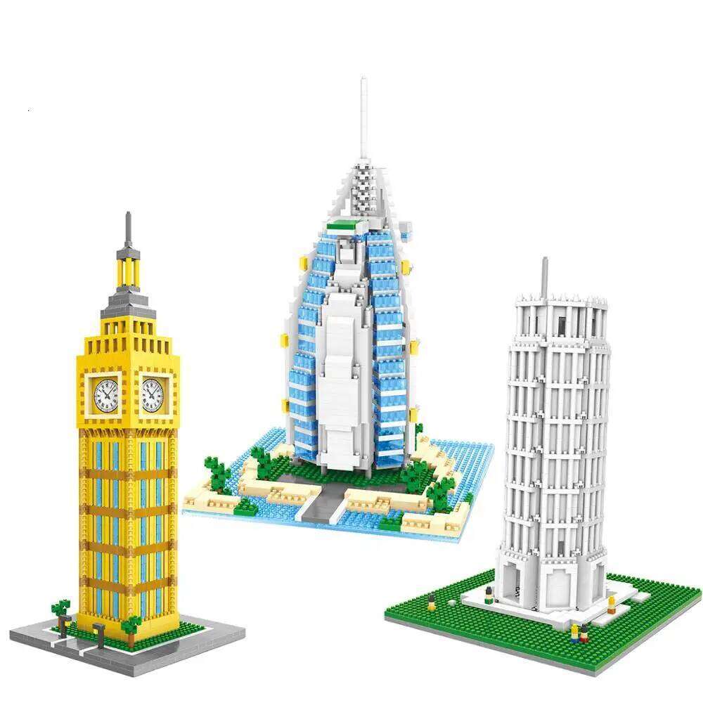 World Famous Architecture Building Mini Block Set Desktop Ornament Model Creative DIY Kids Educational Toys Holiday Gifts C260306