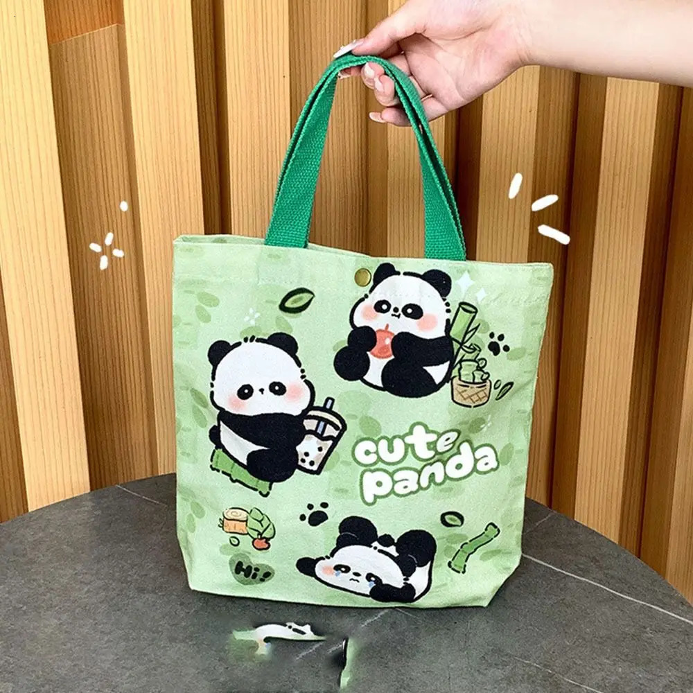 Gifts Portable Panda Tote Bag Snack Large Capacity Lunch Bags Wrist Coin Work Commuting Handbags 260307