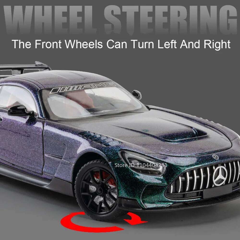 1:24 GT GLE350 Toys Miniature Models Diecast Cars Sound Light Pull Back 4 Doors Opened Front Wheel Steering Car Toy for Children Z260306