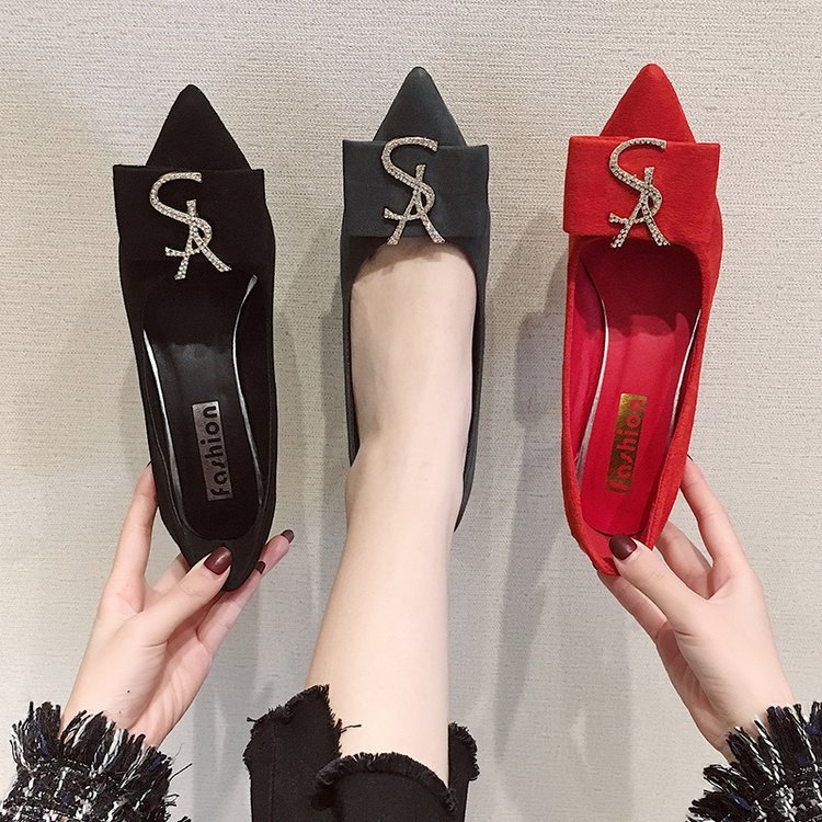 Pointed pumps and thick heel shoes women's shoes new versatile foreign high heels 2026 best-selling high heels
