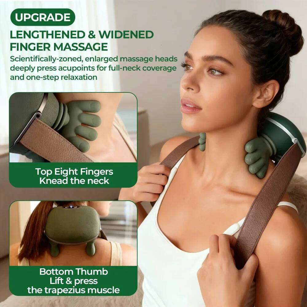 2026 Neck Cervical Shoulder Massager Trapezius Shiatsu Kneading MusclesBody Back Leg Massagers Pillow Relaxation 26Y0307