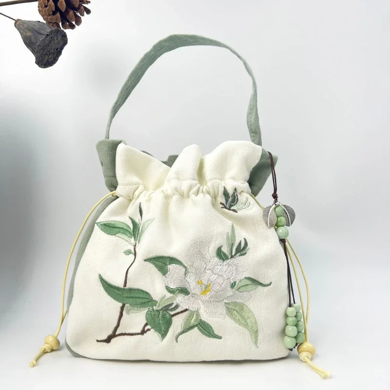 2026 Chinese Style Tote Bag Embroidery Handbag Trend Handheld Bucket Fashion Handbags and Purses 260307