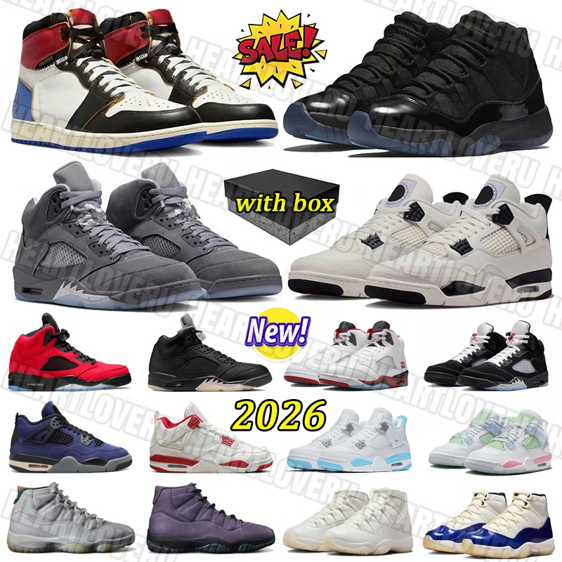 New Designer shoes 4s 5s Black Cats 11s 1s Basketball Shoe Leather rubber Cool Grey Mens Womens Sneakers 4 5 1 11 Gamma Blue Wolf Grey Flight Club Outdoor Sports Trainers