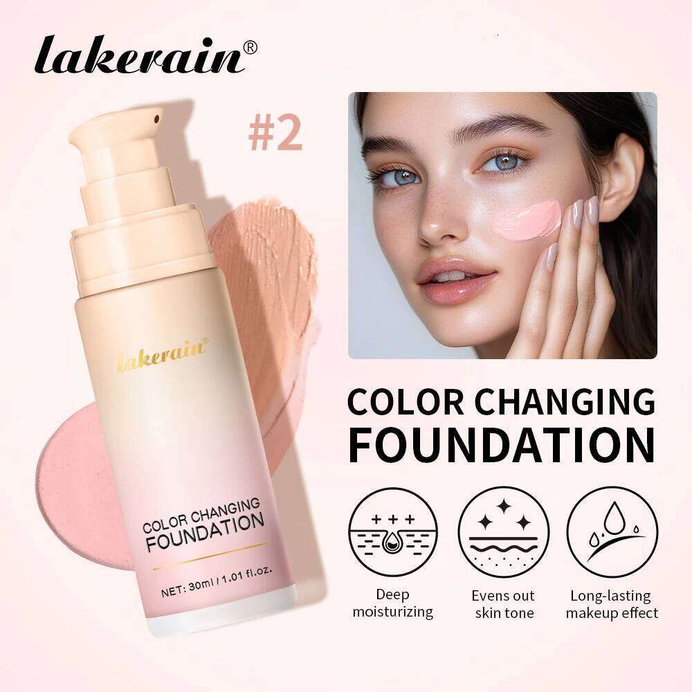 Waterproof Color Changing Liquid Centella Korean High Coverage Foundation Cream For Face Base Makeup 26L0306