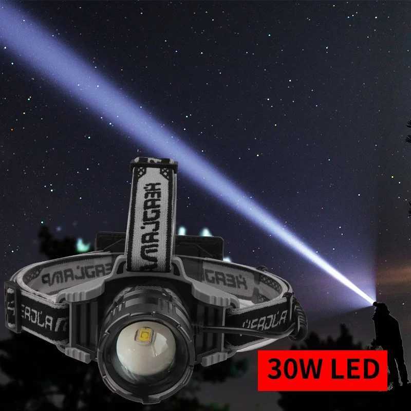 New XHP160 Headlamp TYPE-C Charging High-Intensity Display Headlamp 30W White Laser Headlamp H260307