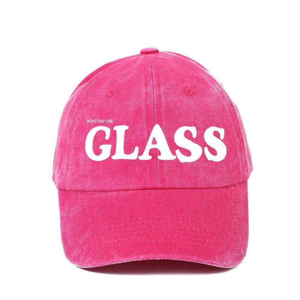 Ladies' Retro Baseball DON'S T TAP THE GLASS Printed Fashion Trend Hip Hop Soft Top Men's Hat Y260304