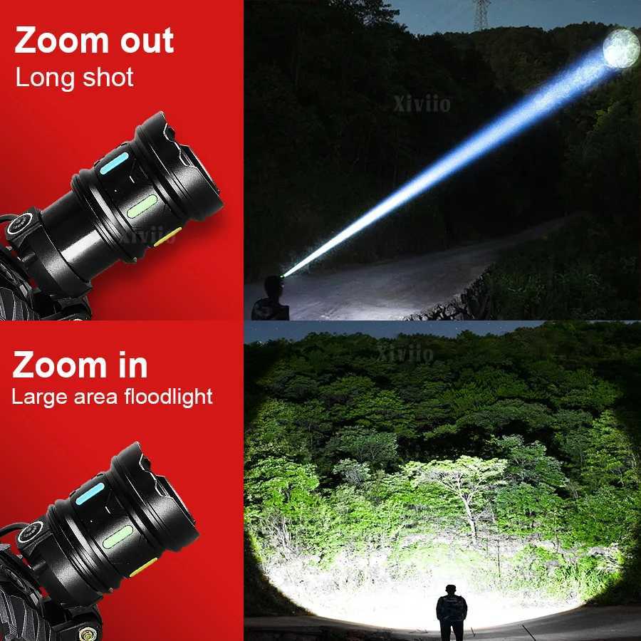2026 Ultra Powerful LED Headlight 790000000LM White And Yellow Light Super Bright Headlamp Strong Light 5500M Fishing Head Torch H260307