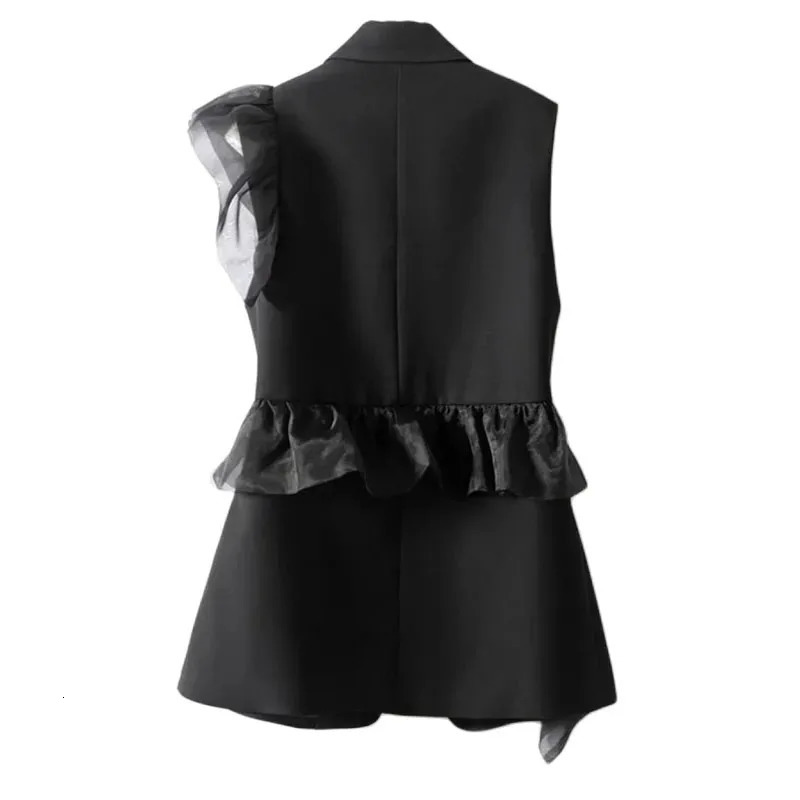 Suit Vest Female 2026 Autumn Fashion Temperament Sleeveless Casual Waistcoat Coat Jacket Tops Ladies 260306