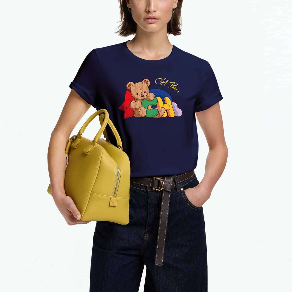 New Printed Pure Cotton Short Sleeve T-Shirt Unisex Letter Design for Summer 2025 High-Quality Top XJ260306 XJ260306