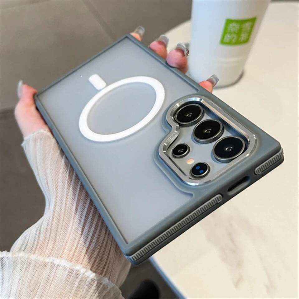 Luxury Matte Magnetic Case Samsung Galaxy S26 S24 S22 S25 Ultra Plus S23 FE For Magsafe Wireless Charge Shockproof Cover ddmysept