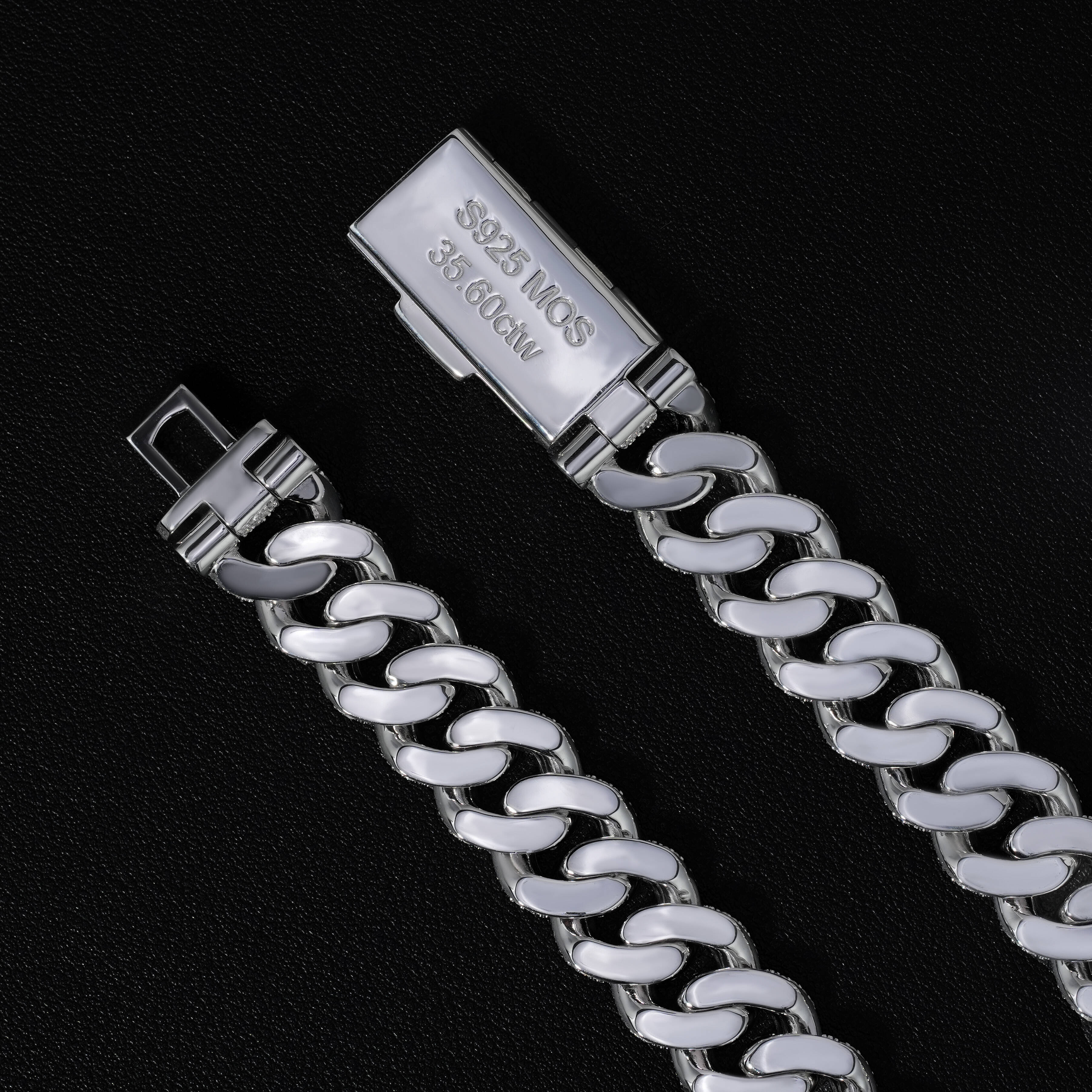 16mm 18mm 20mm Moissanite Cuban Chain Custom Necklace Hip Hop 925 Silver VVS Diamond Moissanite Cuban Link Chain