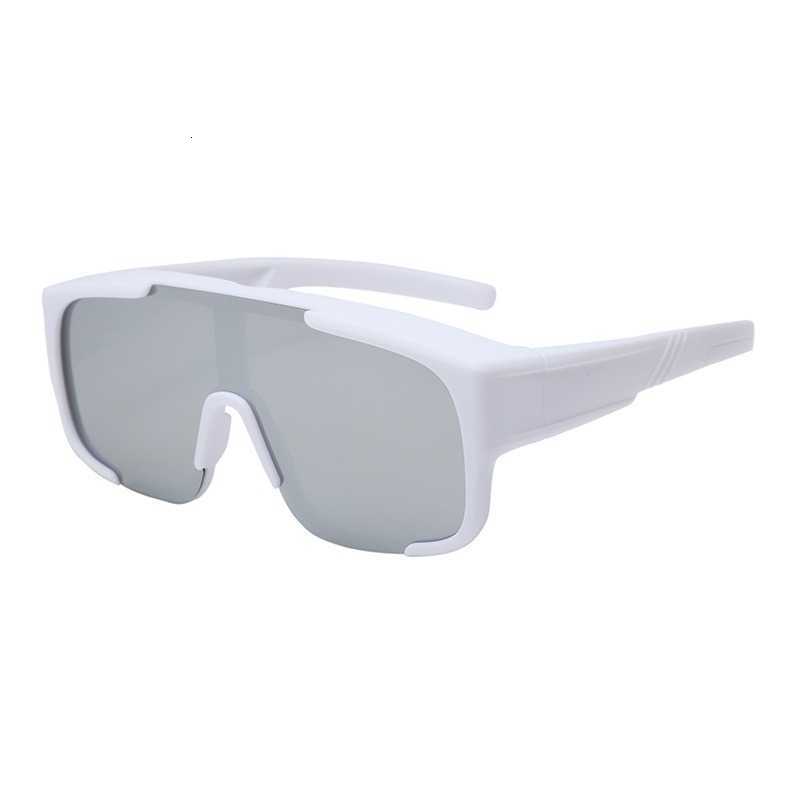 2025 New Adult Sunglasses Personality Square Frame Set Glasses Internet Celebrity Outdoor UV Glasses Sports Cycling S260304