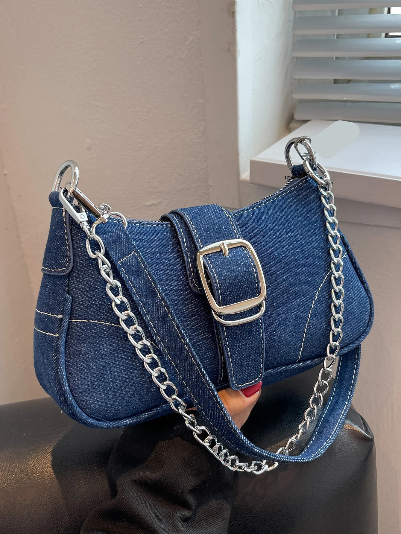 Small Jeans Bag Womens Cross-Shoulder Bag Shoulder Canvas Bag 260306