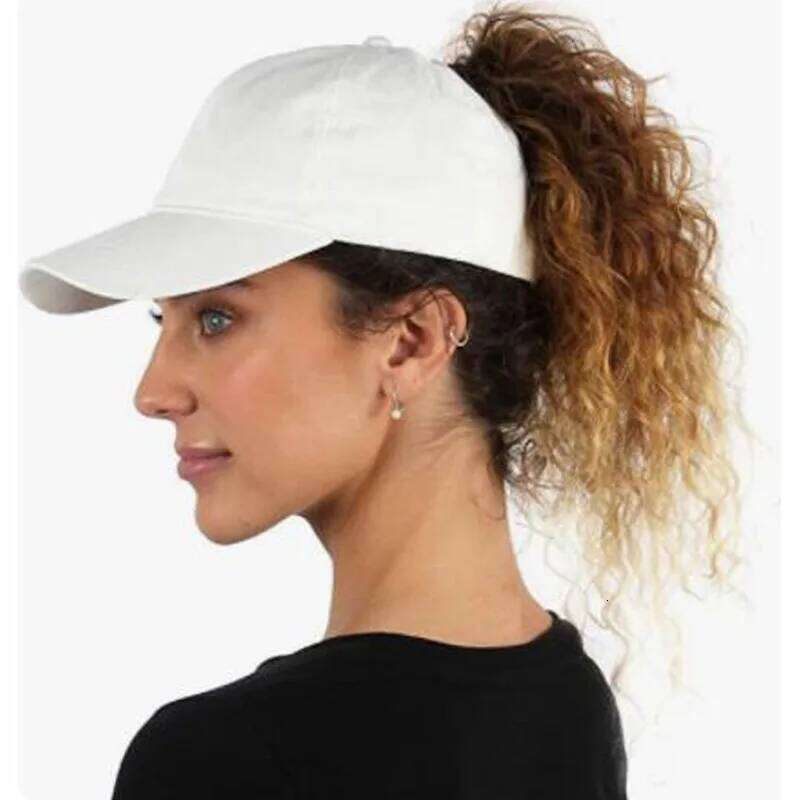 Solid Color Ponytail Baseball Cap for Women Girls Sport Running Golf Tennis Caps Bundle Hair Tie High Messy Bun Ponycap Y260304