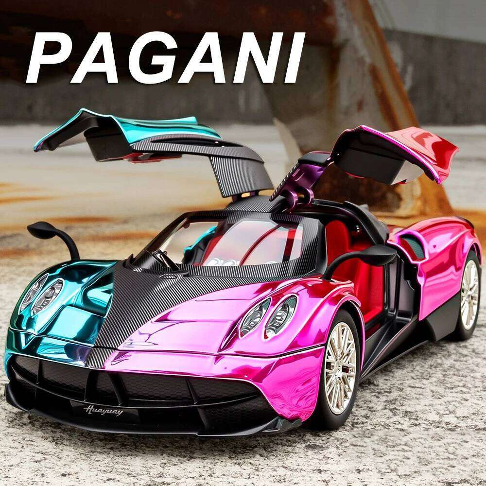 1:24 PAGANI Huayra Dinastia 720S Miniature Sportscar Model Diecast Alloy Toys Doors Opened Sound Light Pull Back Vehice Boy Gift Z260306