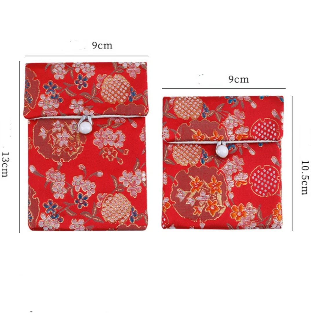 Silk Embroidery Jewelry Storage Bag Soft Necklace Organizer Pouch Chinese Brocade Cotton And Linen Jewel 260307