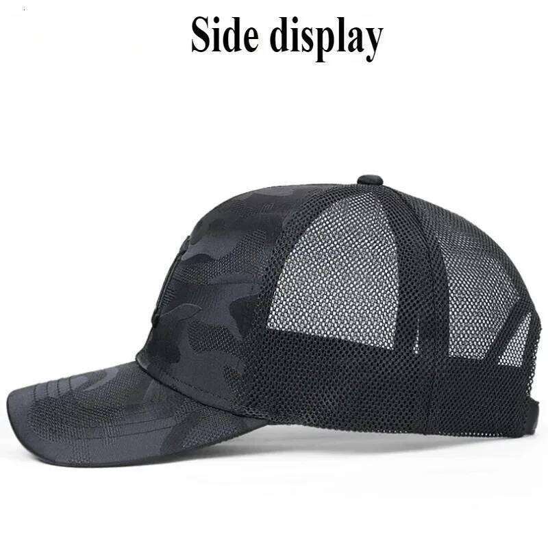 Man Big Size Head Mesh Camouflage Baseball Outdoors Sport Caps Dad Oversize Trucker Cap Male Plus 60cm 63cm Snapback Hats Y260304