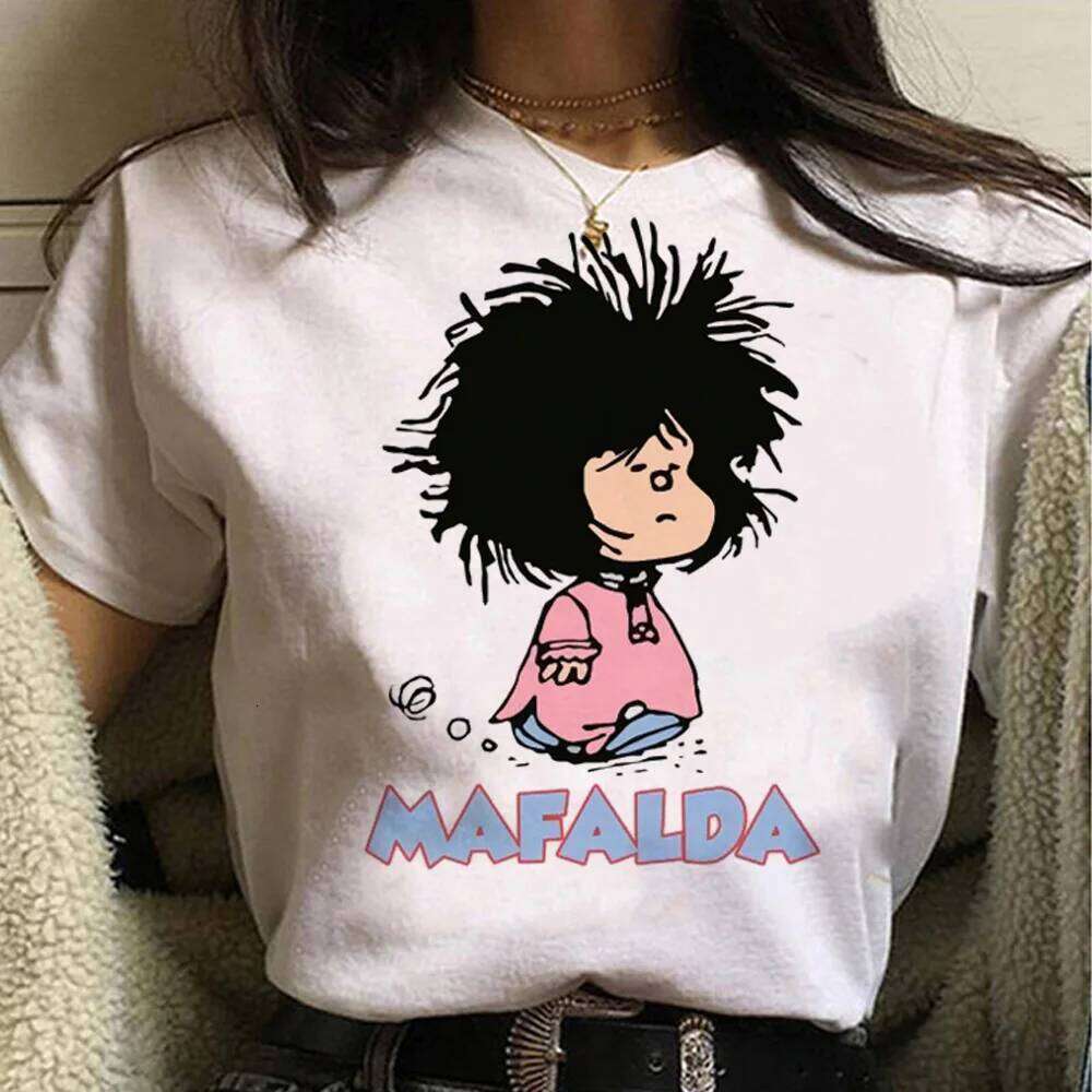 Mafalda t-shirts women harajuku Japanese anime top female 2000s manga clothes XJ260306 XJ260306