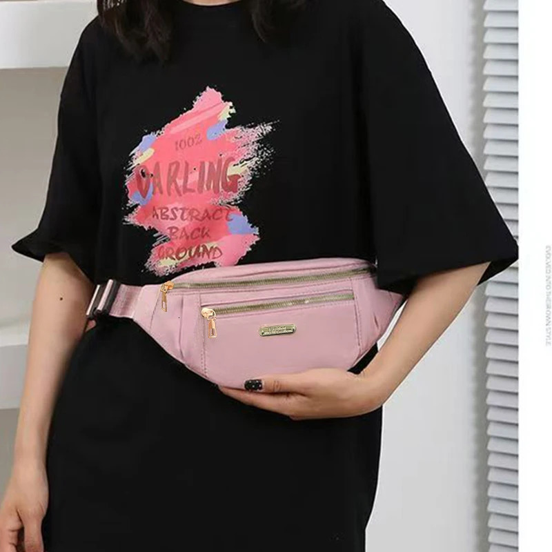 Neutral Style Bags Mens and Womens Waist Suitable for Business Trips Tourism Nylon Material Various Colors 260227