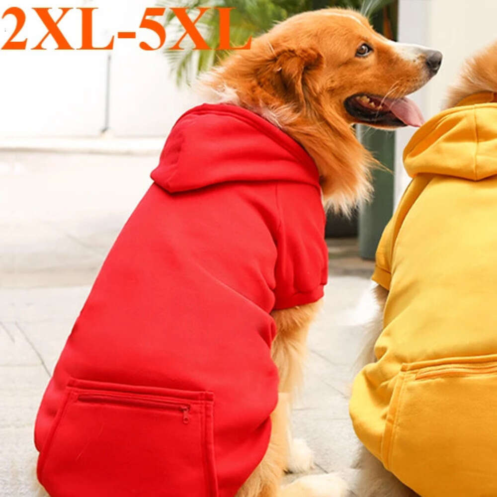 Big Dog Hoodies Clothes 2Xl-5Xl For Medium Large Labrador Golden Retriever Shepherd Husky Autumn Winter Warm Pet Clothing Bamubi