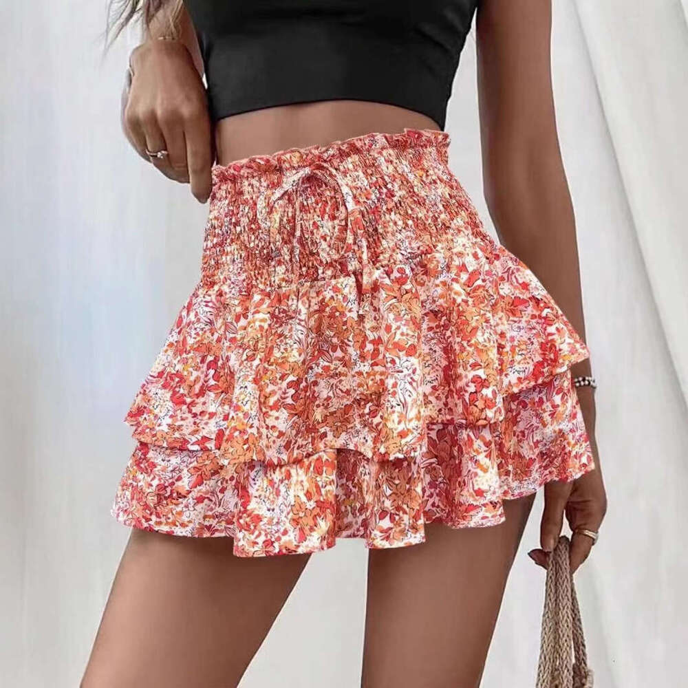Women's Summer European and American Cross-Border Best-Selling New Fashion Printed Wide-Leg Shorts Loose Versatile Casual Pants