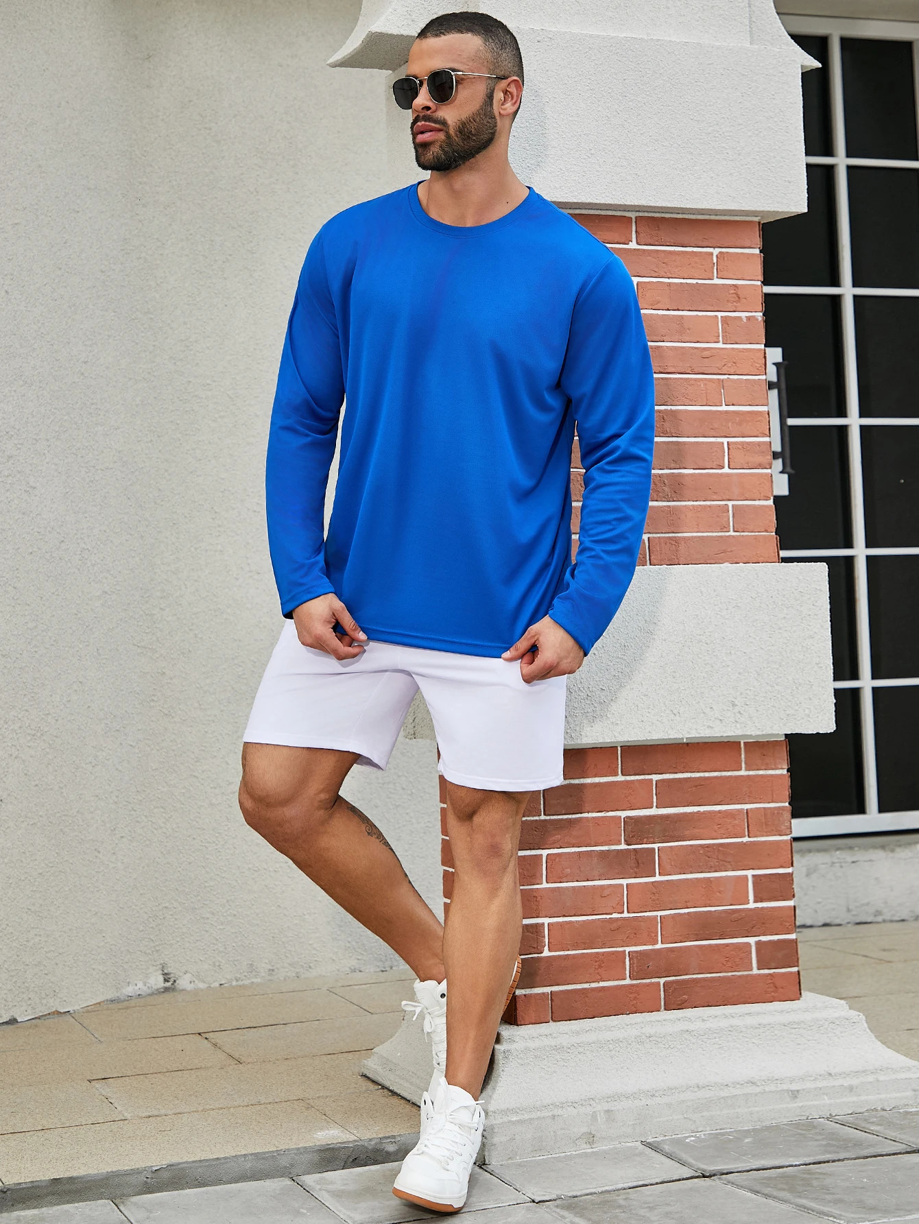 11 colors randomly selected 6piece mens quick drying long sleeved Tshirt moisture wicking casual and breathable 260302