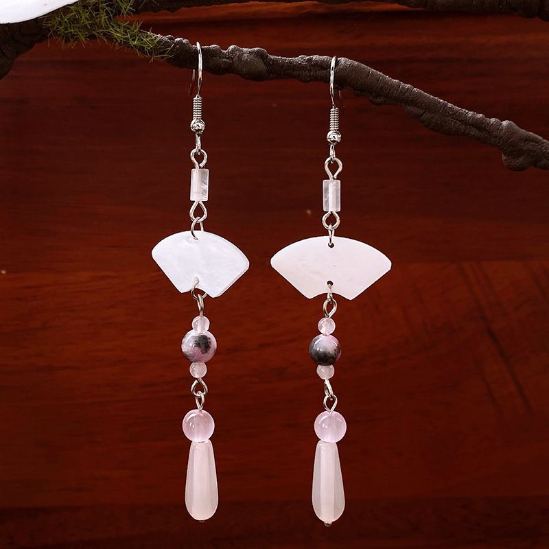 S925 Silver Green Jade Crystal Chinese Ethnic Tassel Dangle Earrings for Women Bamboo Shape Neo-chinese Style Temperament Charms Elegant Delicate Jewe - view 7