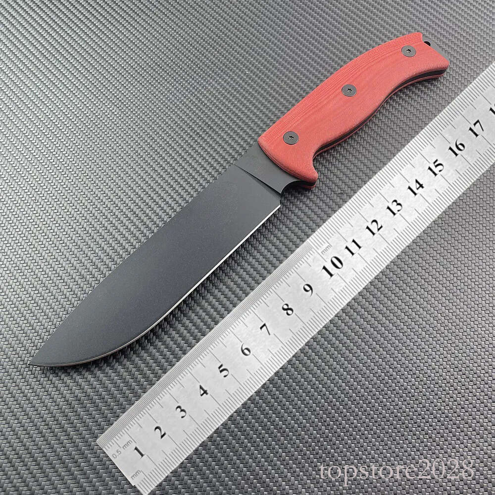 A7461 Survival Straight Knife 8Cr14Mov Titanium pocket knife Coating Drop Point Full Tang G10 hunting knife Handle Outdoor Camping Hiking Tactical Fix