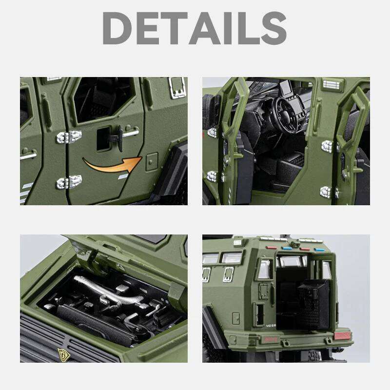 1:32 Ford F-550 Strengthened 4*4 Off Road Special Vehicles Alloy Diecast Model Children's Toy Car Military Series Hobby Gift Z260306