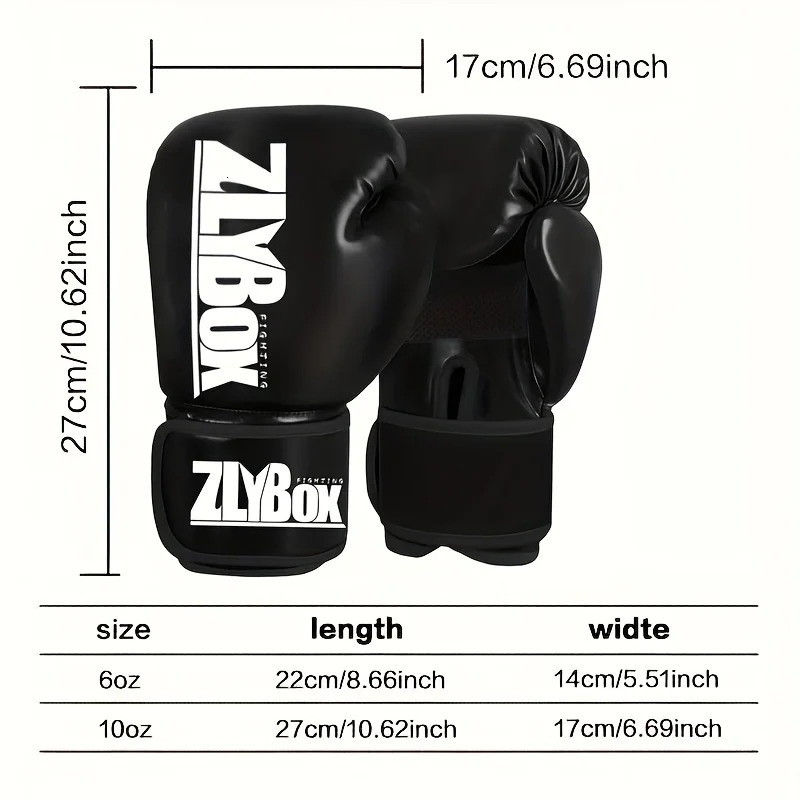 Men Women 6Oz10Oz Boxing Gloves Muay Thai Profession Kickboxing Sandbag Mma Sanda Training 260228