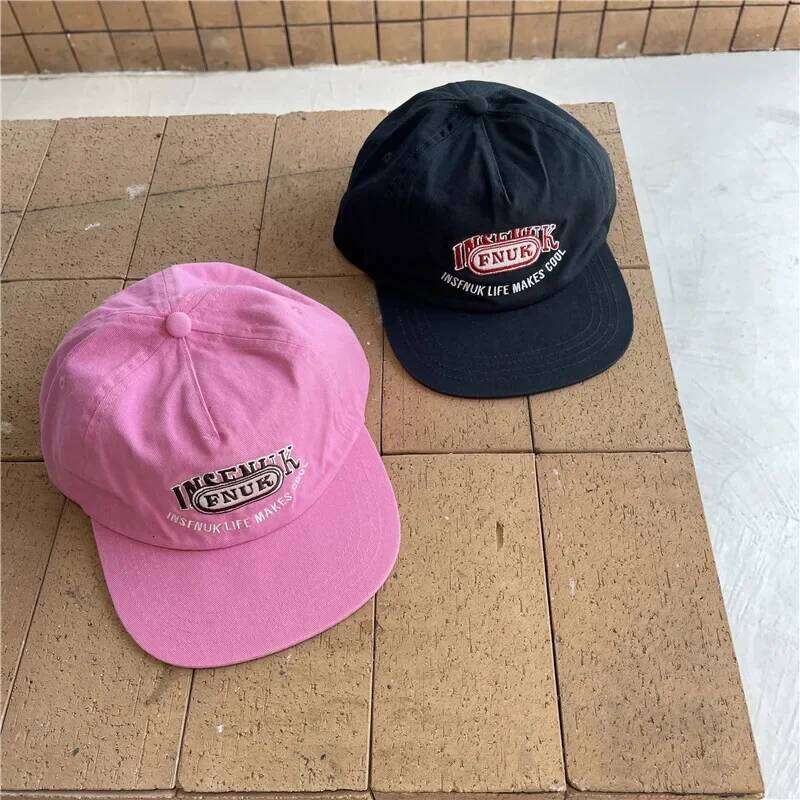Niche Contrast Color Flat Eaves Female Summer Peaked Korean Style Retro Easy Matching Hip Hop Baseball Cap Couple Y260304