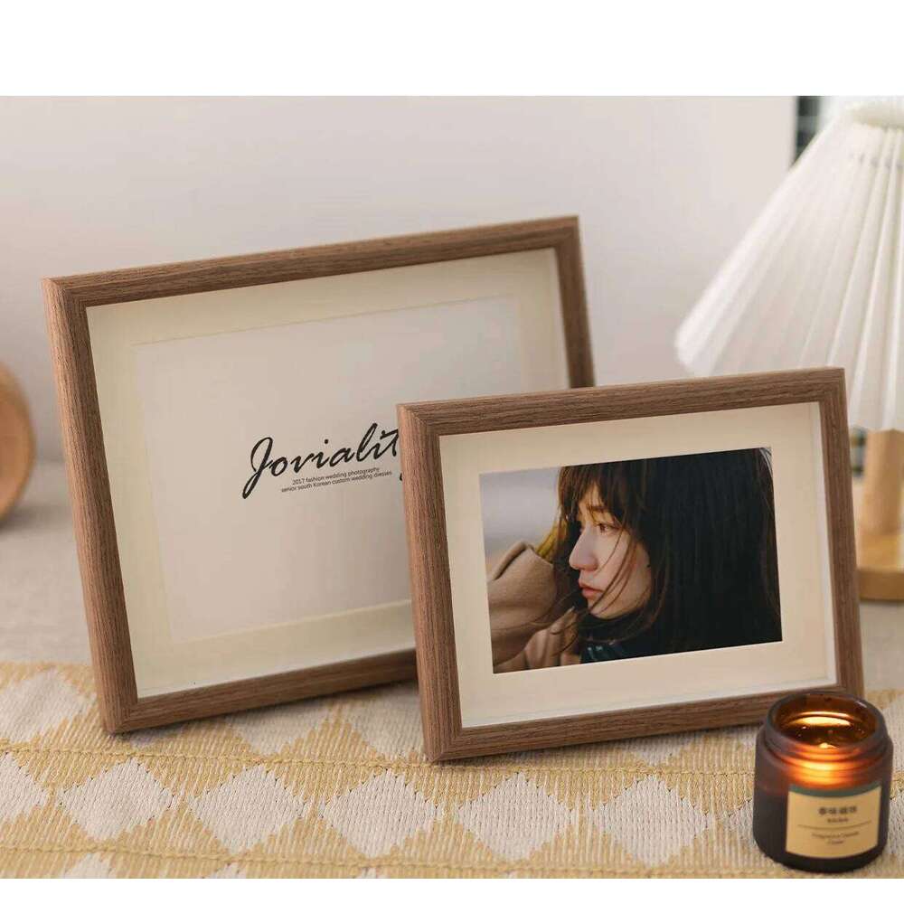 Nordic Wooden Creative Picture Holder Desktop Frame Photo Display Wedding Party Decor Frames Wall Pictures H260306