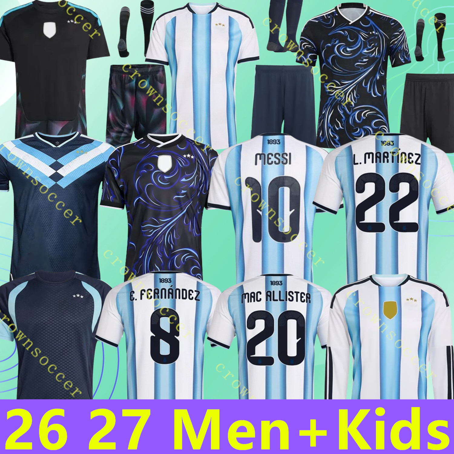 world cup 2026 Argentinas soccer Jerseys MESSIS DI MARIA DE PAUL National Team J.ALVAREZ MARADONA Fans Player 25 26 Football Shirts SUAREZ MAC ALLISTER men kids Kit