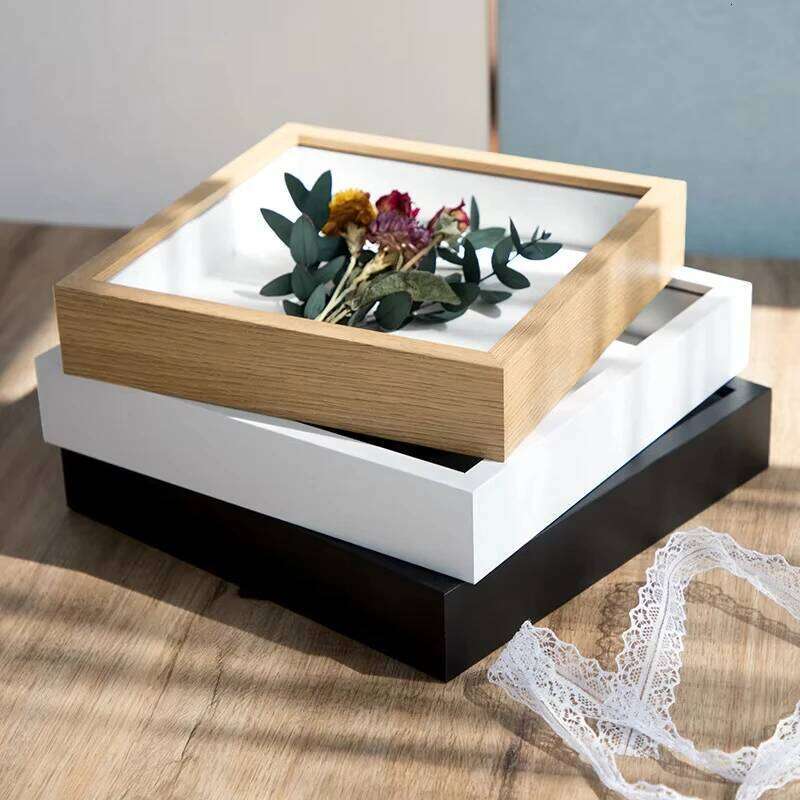 Depth 3 cm display three-dimensional works Nordic DIY wooden picture frame photo decoration H260306