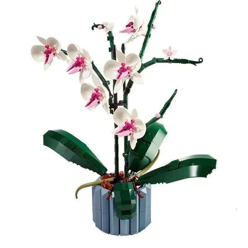 8 Creative Bouquets of Eternal Flowers, Roses, Succulents, Building Blocks, for Girls and Children, Christmas Gifts C260306