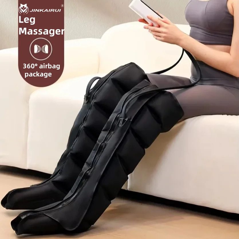 JinKairui Electric Pneumatic Leg Massager Extended Version for Deep Relaxation of Thighs Calves and Feet with Remote Control 260304