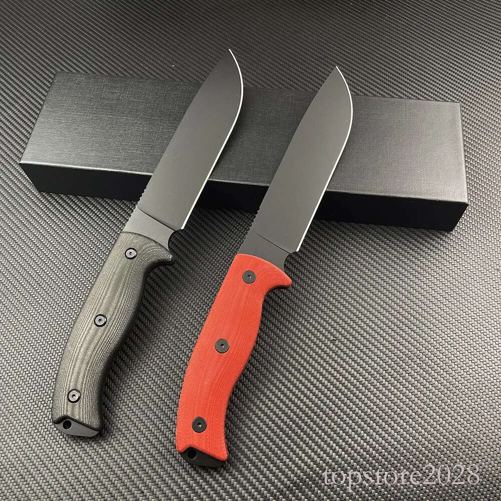A7461 Survival Straight Knife 8Cr14Mov Titanium pocket knife Coating Drop Point Full Tang G10 hunting knife Handle Outdoor Camping Hiking Tactical Fix