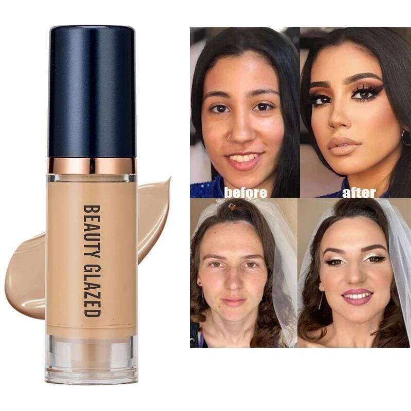 6 Color Face Waterproof Long Wear Oil Control Concealer Liquid Foundation Beauty Makeup Cosmetic 26L0306