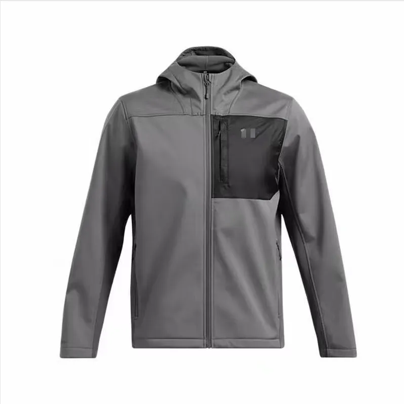 UA Designer jacket tracksuit pants stand-up collar Storm Cold Gear Infrared Shield 2.0 Waterproof Windproof Hooded Long Sleeve Jacket Men Black