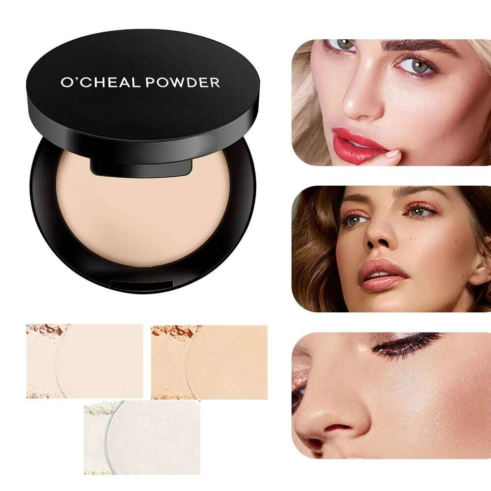 3 Colors Matte Concealer Pressed Powder Oil Control Smoothing Finishing Long-Lasting Natural Coverage Portable for Women Girl 26L0306