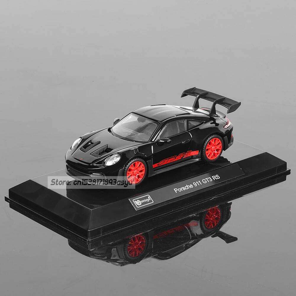 Bburago 1:43 Porsche 911 GT3 RS Audi Alpha Romeo racing simulation model alloy car toy male collection gift Z260307
