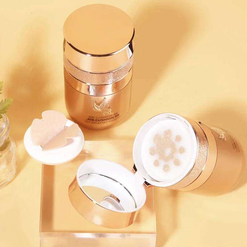 Air Cushion BB Cream Butterfly Powder Puff Moisturizing Foundation Concealer Whitening Oil-control Waterproof Makeup Cosmetics 26Li0306