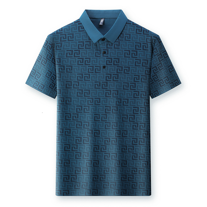 Luxury Designer Clothes 2025 Summer Mens Casual Seamless T-Shirt Fashion POLO Shirt Comfortable Versatile Short Sleeve Mens Clothing Ice Silk Breathab