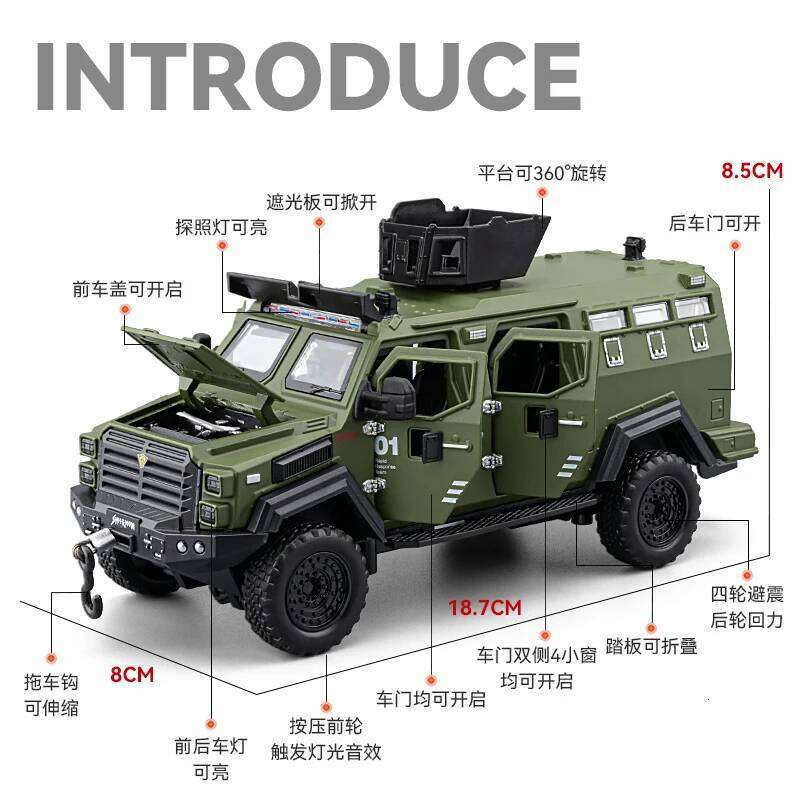 1:32 Ford F-550 Strengthened 4*4 Off Road Special Vehicles Alloy Diecast Model Children's Toy Car Military Series Hobby Gift Z260306