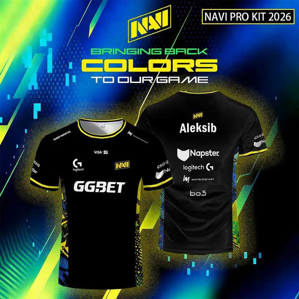 NAVI Esports Club 26 Jerseys CS2 Major Game Breathable Quick-Drying T shirts Customizable Mens Women Short-Sve T Fan Gift S2637