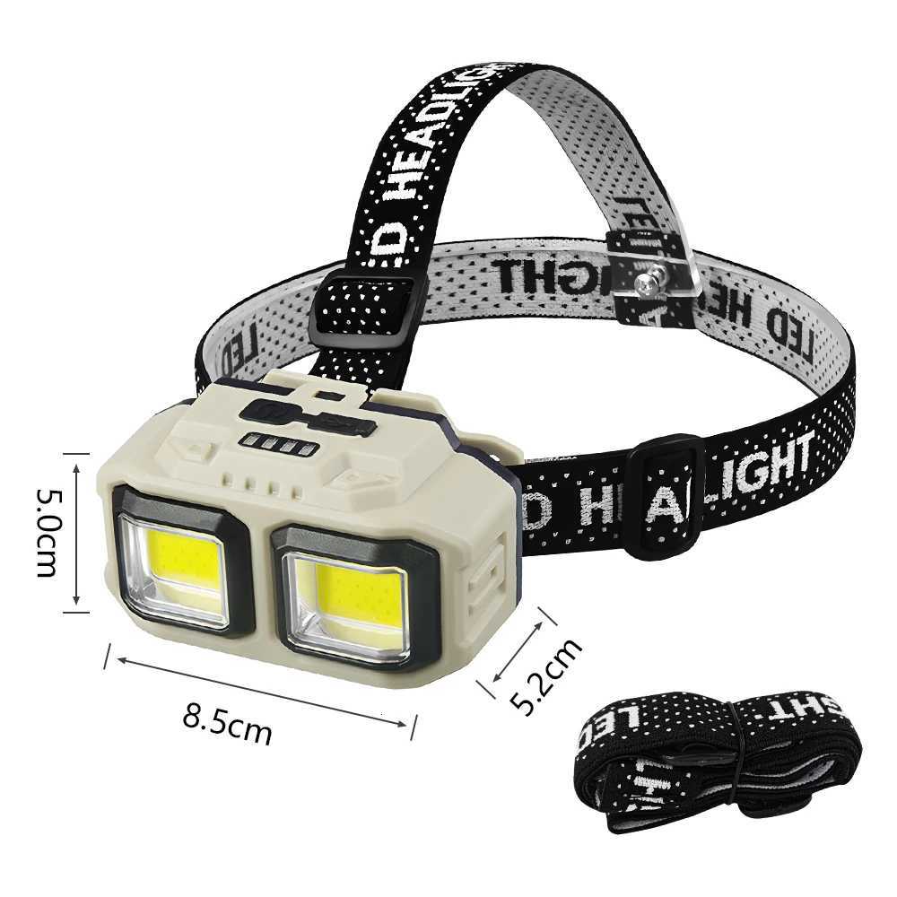 Super Bright Headlamp 1000LM USB C Rechargeable Mining Safety Head Torch Red Light Mode Running Emergency Tiltable Head Torch H2603071