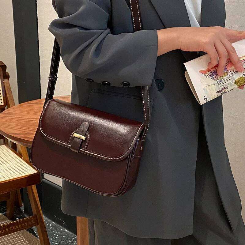 Top Grain Cowhide Leather Women's Small Square Purses And Handbag For Ladies Soft Cow Crossbody Luxury Female Postman's Bag Xiu Lai Si