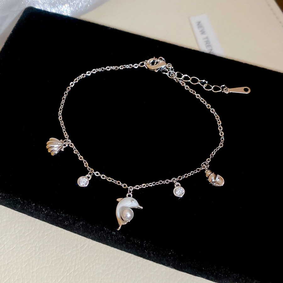 Exquisite Star-Moon Romantic Pearl Heart-Shaped Stone Bracelet for Girls, Ins-style Niche Personalized Design, Friendship Jewelry