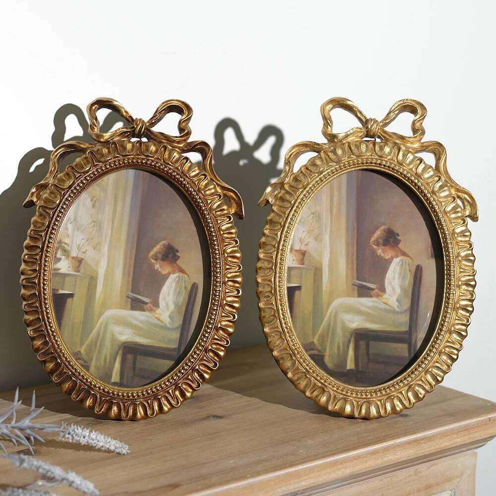 European retro living room decorative painting resin hanging background wall decoration photo frame H260306